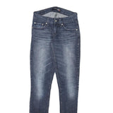 LEVI'S Womens Slim Blue Denim Jeans Cotton Blend Zip W24 L31 Skinny Fit