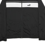 PUMA Mens Black & White Zip Jacket 2XL Polyester Sportswear Classic Fit