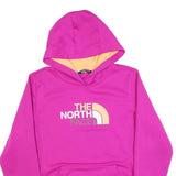 THE NORTH FACE Womens Pink & Peach Hoodie L Logo Print Pullover