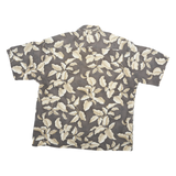 PIERRE CARDIN Mens Brown & Cream Floral Cotton Blend Shirt XL Relaxed Summer