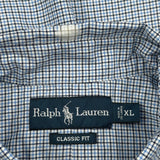 Ralph Lauren Checked Shirt - XL Blue Cotton