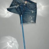 True Religion Denim Shorts - 30W US 4 Blue Denim