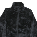 COLUMBIA Womens Black Jacket S Polyester Blend Plain Zip Outdoor Casual Warm
