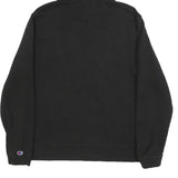 CHAMPION Mens Black Hoodie L Cotton Blend Pullover Hooded Sweatshirt