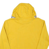 ELLESSE Womens Yellow Crop Hoodie UK 10 Logo Printed Hooded Sweatshirt