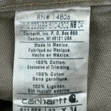 Carhartt Carpenter Trousers - 33W 34L Khaki Cotton