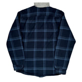 Wrangler Checked Flannel Shirt - Small Blue Cotton