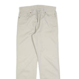 LEVI'S Mens Regular Beige Cotton Blend Trousers W33 L32 Zip Pockets