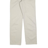 LEVI'S Mens Regular Beige Cotton Blend Trousers W33 L32 Zip Pockets