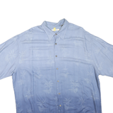 CAMPIA MODA Mens Blue Rayon Shirt XL Casual Short Sleeve Summer