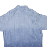 CAMPIA MODA Mens Blue Rayon Shirt XL Casual Short Sleeve Summer