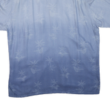 CAMPIA MODA Mens Blue Rayon Shirt XL Casual Short Sleeve Summer