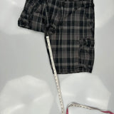 Lee Checked Cargo Shorts - 36W 11L Grey Cotton