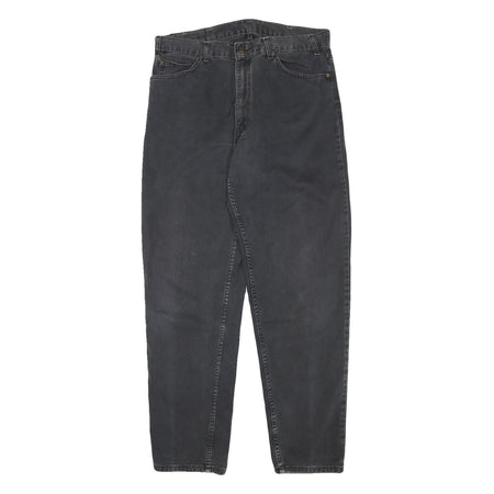 LEVI'S Mens Relaxed Black Denim Jeans W34 L31 Zip Closure Cotton Blend