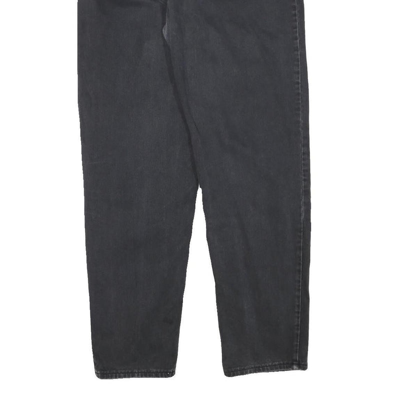 LEVI'S Mens Relaxed Black Denim Jeans W34 L31 Zip Closure Cotton Blend