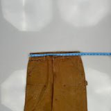 Carhartt Double Knee Carpenter Pants - 32W 29L Brown Cotton