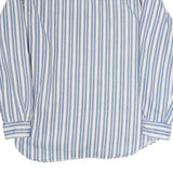 GAP Mens Blue & White Striped Cotton Shirt L Casual Classic Fit Button