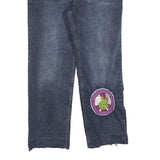 CALVIN KLEIN JEANS Mens Blue Regular Straight Denim Raw W36 L30 Embroidered