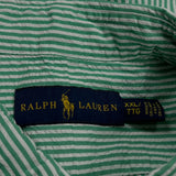 Ralph Lauren Striped Short Sleeve Shirt - 2XL Green Cotton