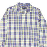 NAUTICA Mens Blue & Cream Check Shirt M Classic Cotton Blend Casual