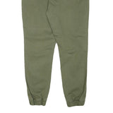 PULL AND BEAR Mens Cotton Blend Olive Relaxed Jogger Trousers W32 L27 Drawstring