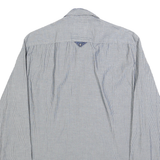 BOSS Mens Blue & White Striped Shirt Cotton M Button Closure Long Sleeve Regular