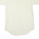 PACIFICS Mens Cream Short Sleeve Shirt L Polyester Blend Casual Office