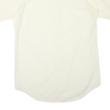 PACIFICS Mens Cream Short Sleeve Shirt L Polyester Blend Casual Office