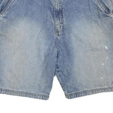 WRANGLER Mens Workwear Blue Denim Shorts L W36 Loose Fit Cotton Blend Button