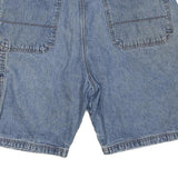 WRANGLER Mens Workwear Blue Denim Shorts L W36 Loose Fit Cotton Blend Button