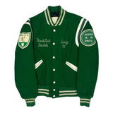 Warner Jr. Hi Athlete Warner Bros College Varsity Jacket - Medium Green Wool