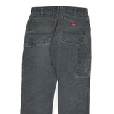 DICKIES Mens Regular Fit Straight Leg Denim Jeans Black W30 L30 Workwear