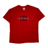 Columbus Hanes Single Stitch T-Shirt - XL Red Cotton