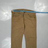 501 Levis Trousers - 35W 30L Beige Cotton