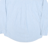 PRINCIPLES Womens Blue Shirt M Embroidered Floral Cotton Blend Button-Down