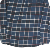 JACHS Mens Blue & Black Check Shirt L Cotton Vintage Flannel Casual