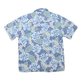 BLUE HAWAII Mens Blue & Green Hawaiian Shirt M Floral Cotton Blend Casual