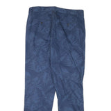 NAUTICA Mens Regular Fit Blue Leaf Print Cotton Blend Trousers W34 L32 Casual
