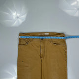 Carhartt Carpenter Trousers - 34W 29L Khaki Cotton