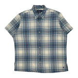 Ralph Lauren Checked Short Sleeve Shirt - Large Blue Cotton