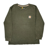 Whitetail Deer, Age 14-16 Carhartt Graphic Long Sleeve T-Shirt - Large Green Cotton