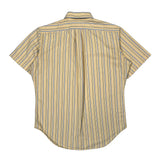 Ralph Lauren Striped Short Sleeve Shirt - Medium Yellow Cotton