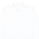 U.S. POLO ASSN Womens White Shirt M Cotton Blend Classic Button Down Shirt