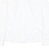 U.S. POLO ASSN Womens White Shirt M Cotton Blend Classic Button Down Shirt