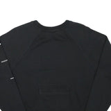 NIKE Mens Black Crew Neck XS Cotton Blend Sweatshirt Pullover Swoosh Logo