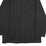 PIATTELLI Mens Black Wool Blend Button Jacket L Classic Plain Smart Casual