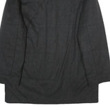 PIATTELLI Mens Black Wool Blend Button Jacket L Classic Plain Smart Casual