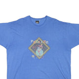 LG Mens Blue Graphic T-Shirt L Short Sleeve Crew Neck Cotton Blend