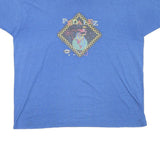 LG Mens Blue Graphic T-Shirt L Short Sleeve Crew Neck Cotton Blend