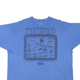 LG Mens Blue Graphic T-Shirt L Short Sleeve Crew Neck Cotton Blend